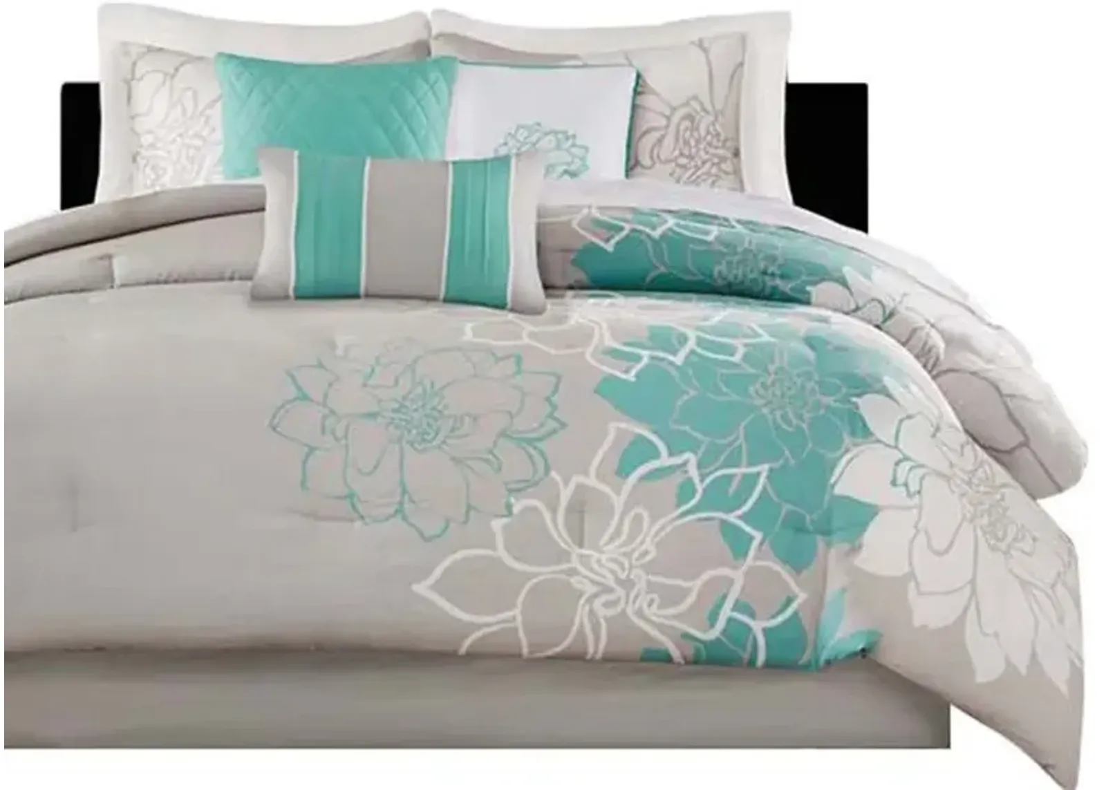 Gracie Mills Glenda Floral Printed Comforter Set - California King