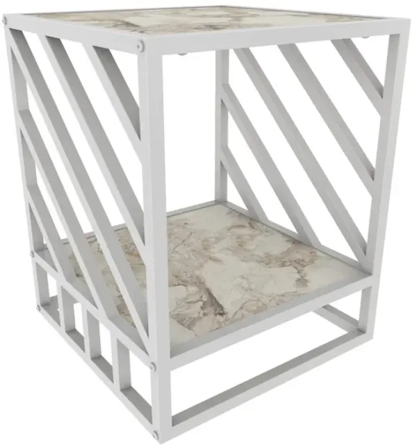 Decorotika Norm Side Table - Ephesus White