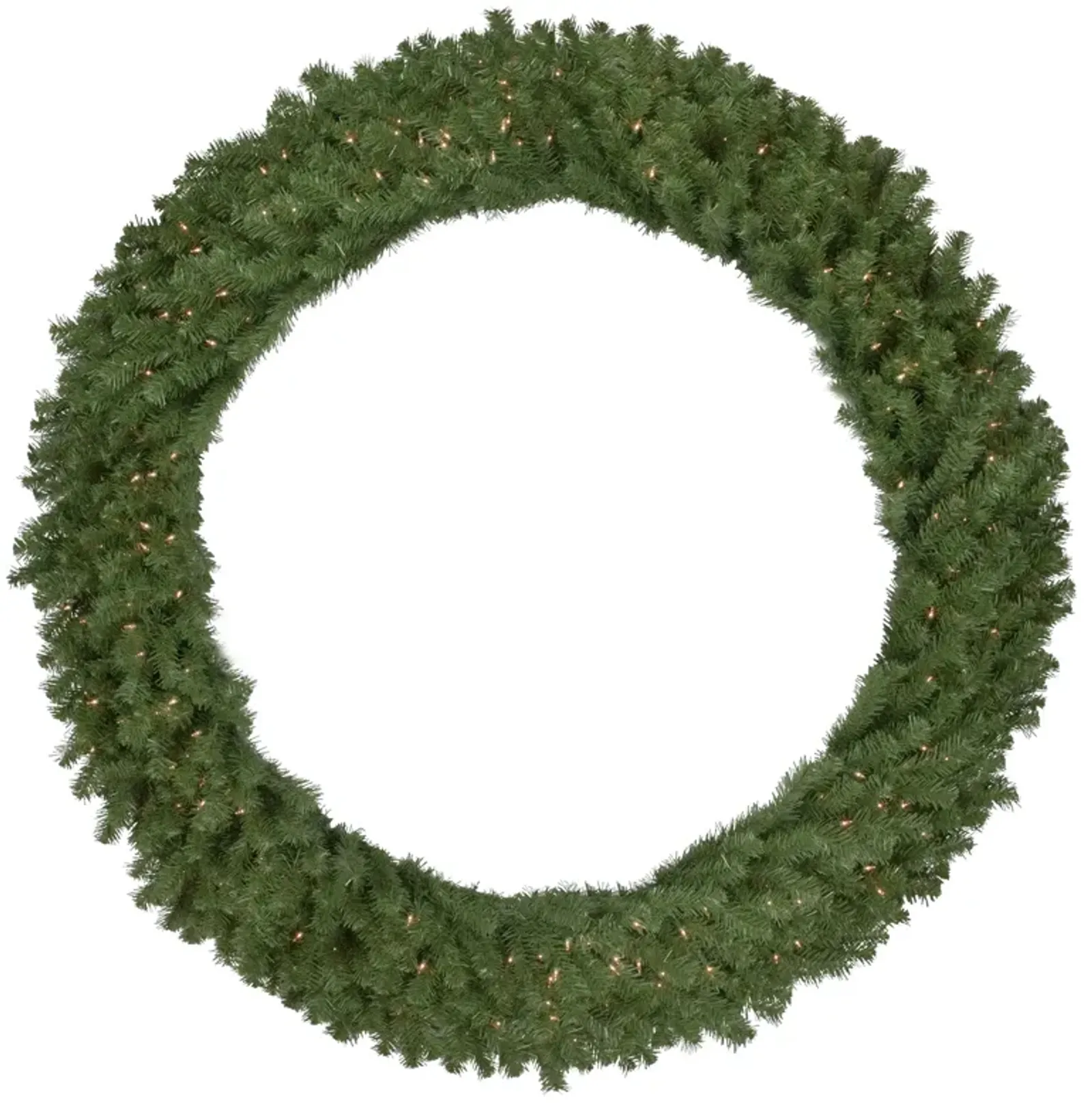 Pre-Lit Deluxe Dorchester Pine Artificial Christmas Wreath  60-Inch  Clear Lights