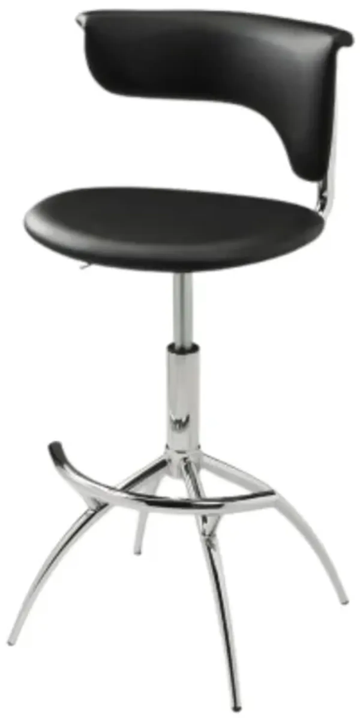 Pu Barstool W/ Chrome Legs, Set Of 2