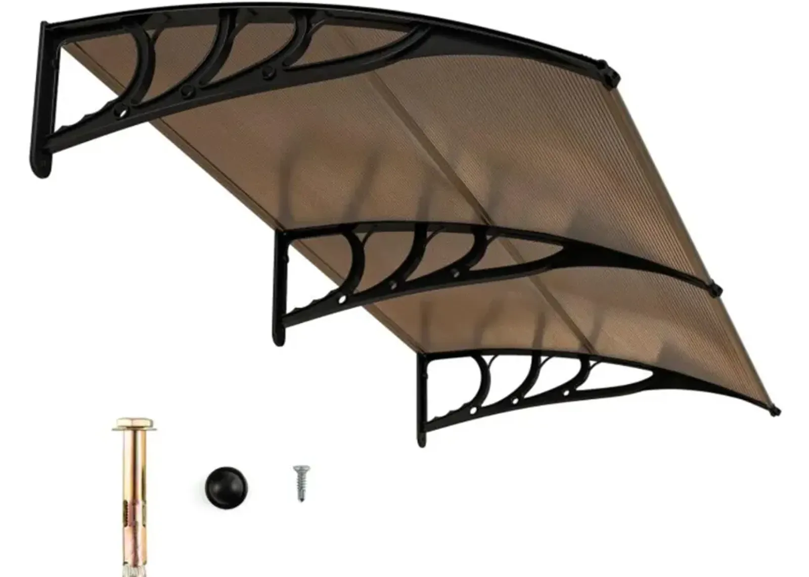 Hivvago Outdoor Front Door Patio Overhang Awning for Sunlight Rain Snow Wind Protection