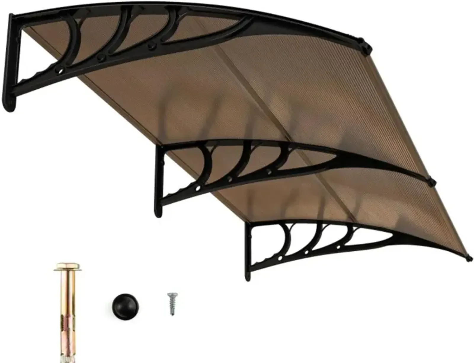 Hivvago Outdoor Front Door Patio Overhang Awning for Sunlight Rain Snow Wind Protection