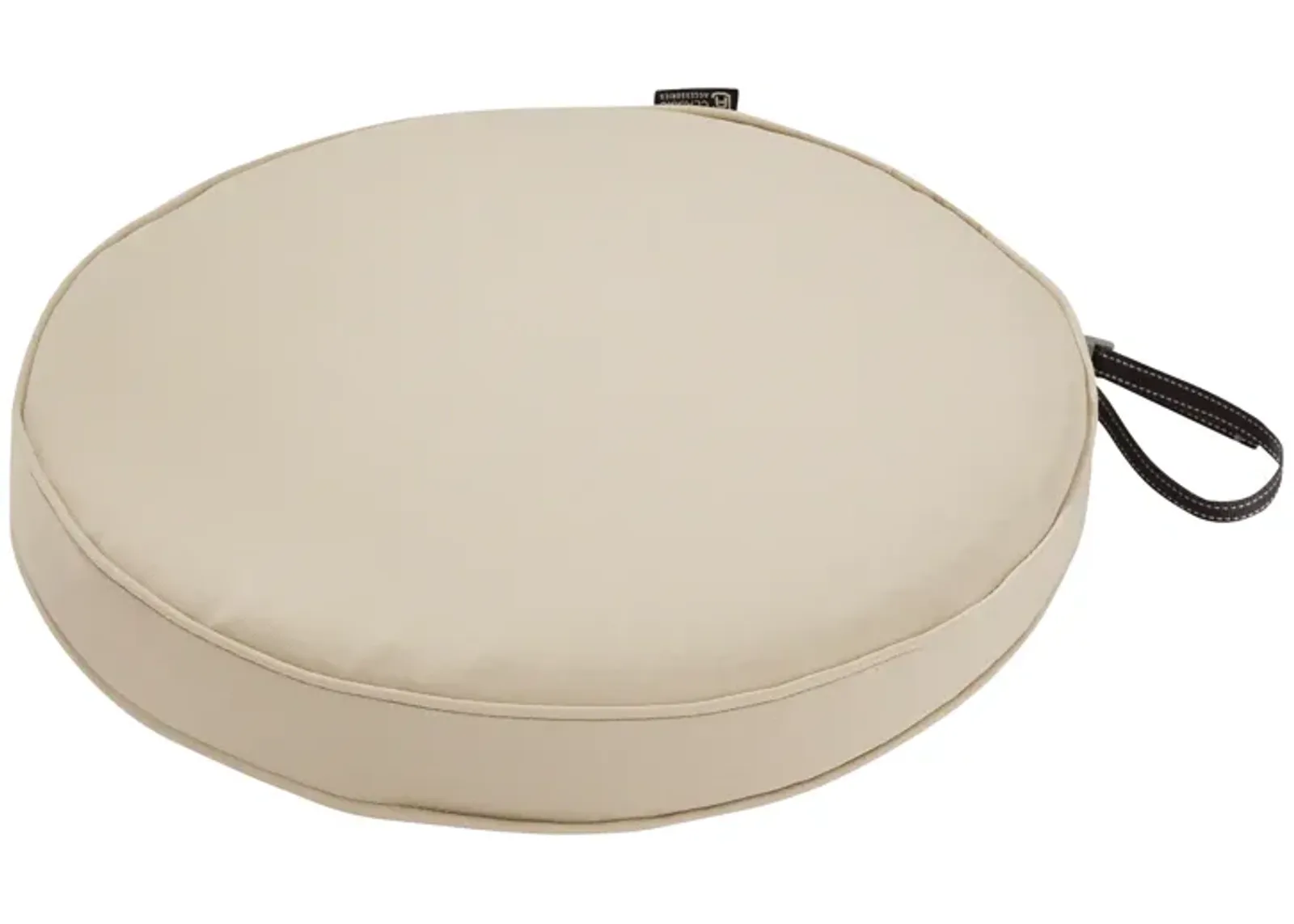 Classic Accessories 62-002-BEIGE-EC Round Seat Cushion Combo, 15"DIA x 2"Thick, Antique Beige