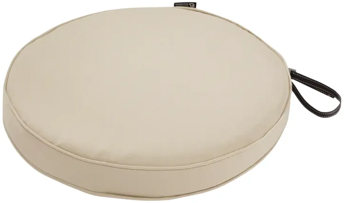 Classic Accessories 62-002-BEIGE-EC Round Seat Cushion Combo, 15"DIA x 2"Thick, Antique Beige