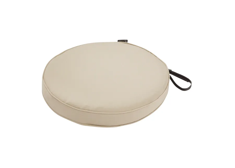 Classic Accessories 62-002-BEIGE-EC Round Seat Cushion Combo, 15"DIA x 2"Thick, Antique Beige