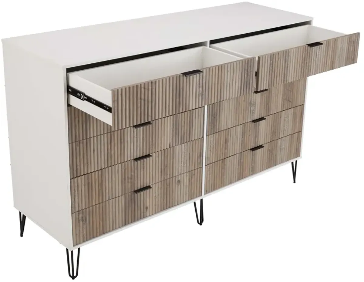 Dumbo Dresser in White and Gray