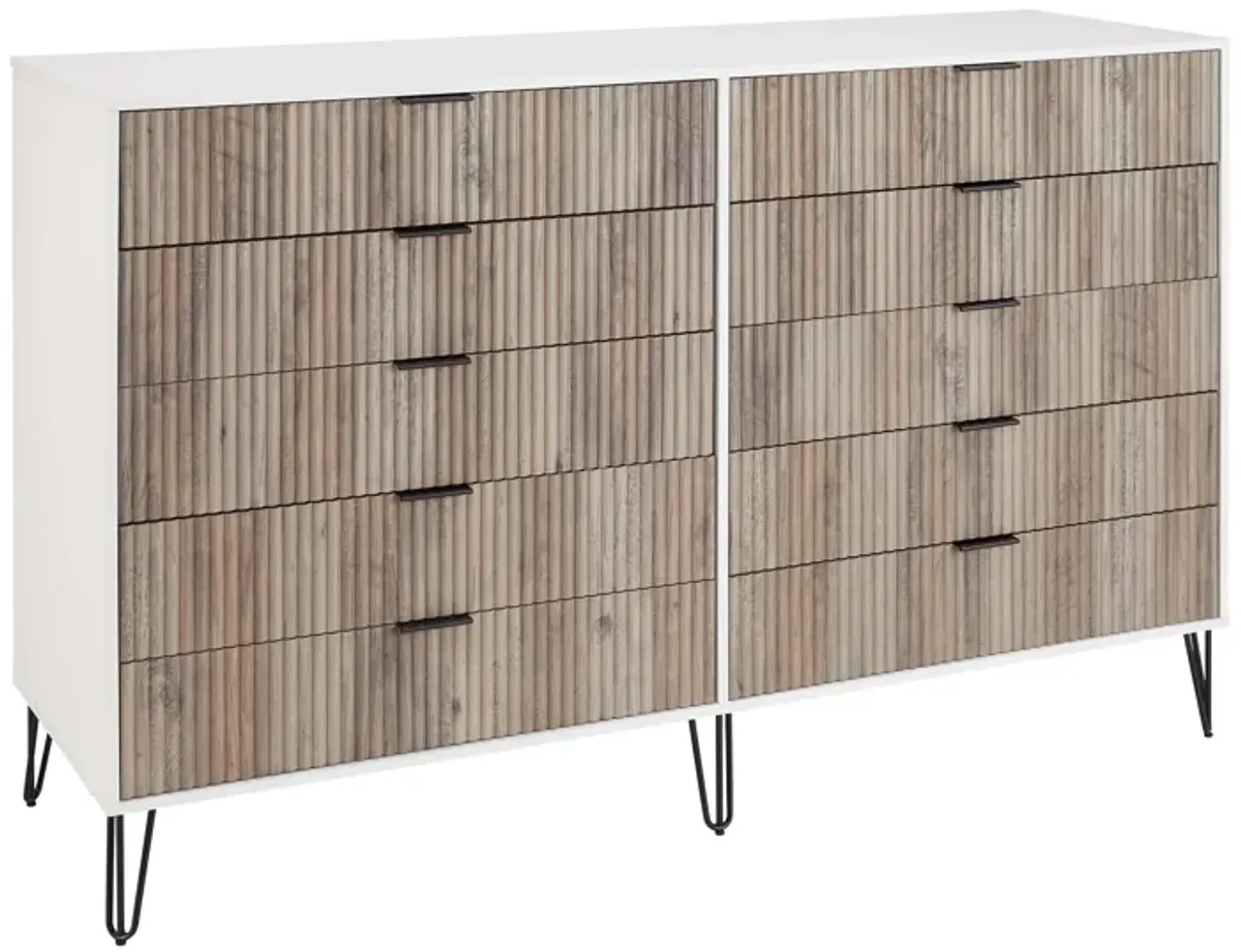 Dumbo Dresser in White and Gray