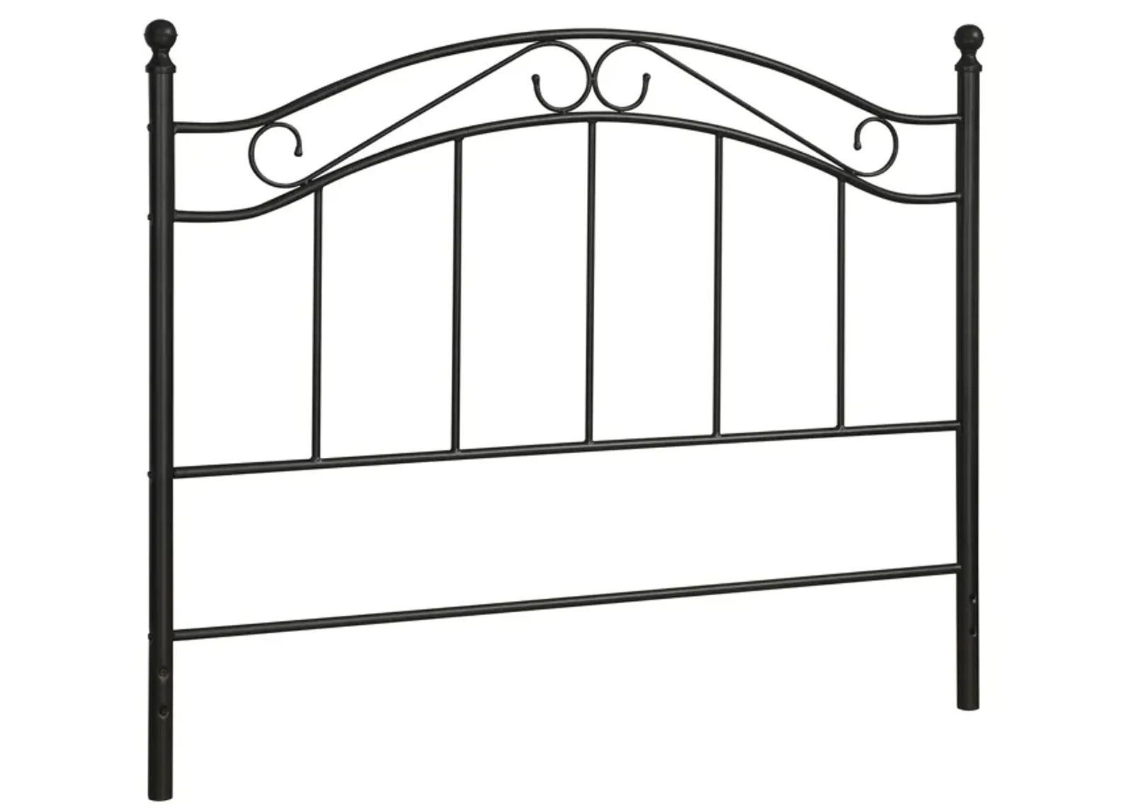 Harper Full/Queen Metal Headboard with Delicate Detailing, Black