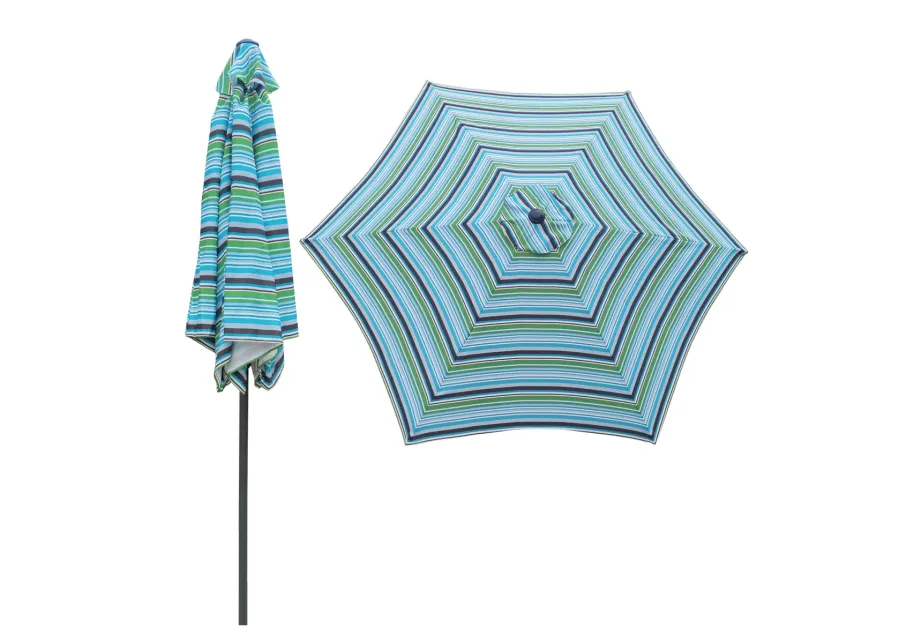 9FT UMBRELLA Blue Stripes