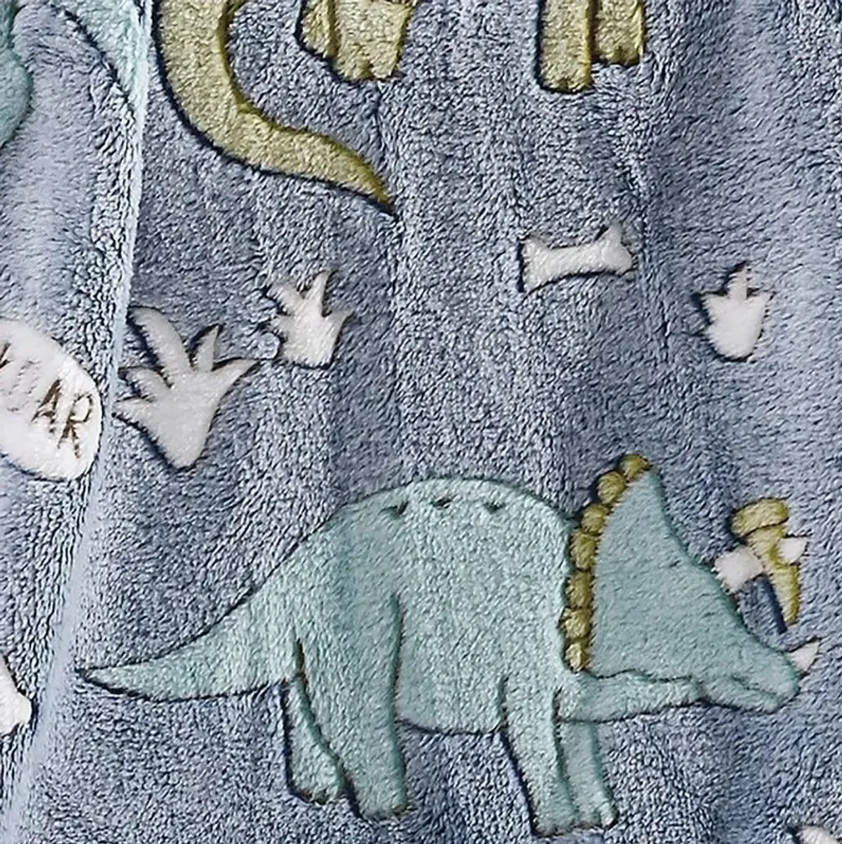 Dino Friends Micro Plush All Season Throw Blanket 50" X 60" Light Blue by Plazatex