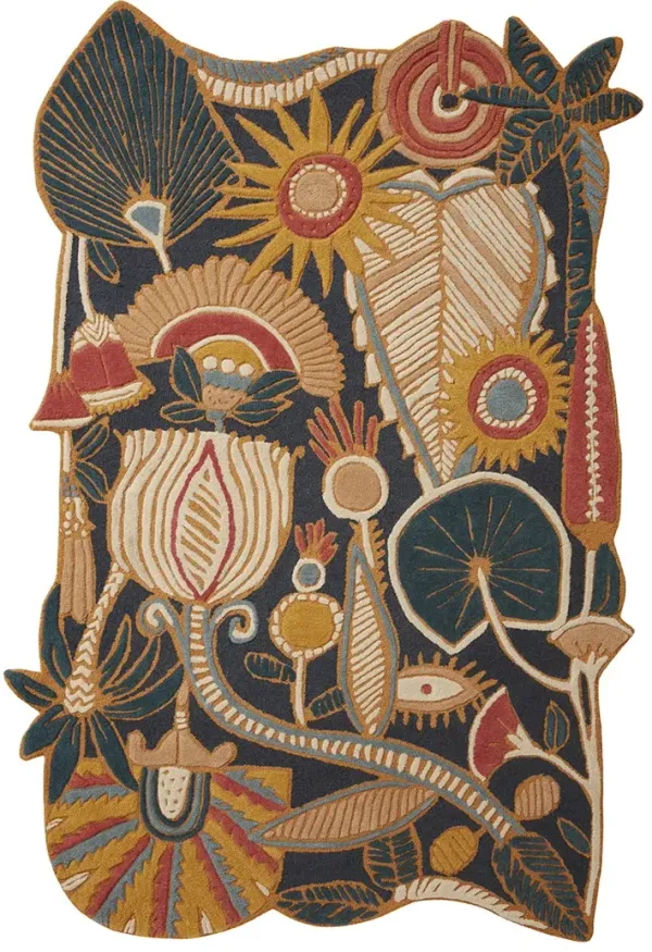 Optimism OPT03 Denim/Sunset 2'3" x 3'9" Rug