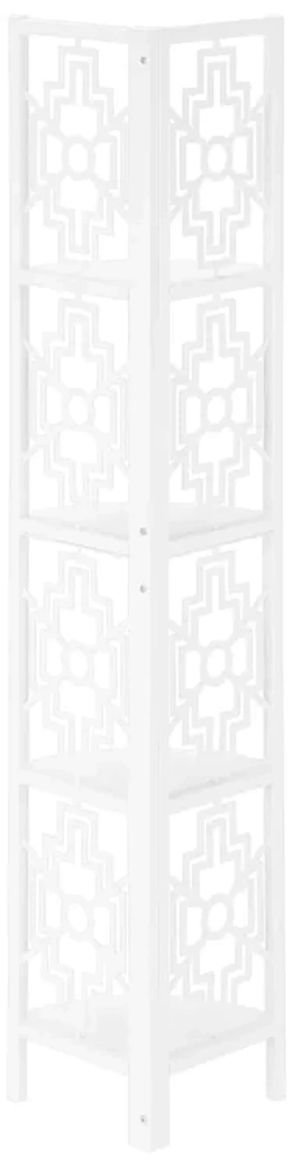 Monarch Specialties I 3623 Bookshelf, Bookcase, Etagere, Corner, 4 Tier, 62"H, Office, Bedroom, Metal, Laminate, White, Transitional