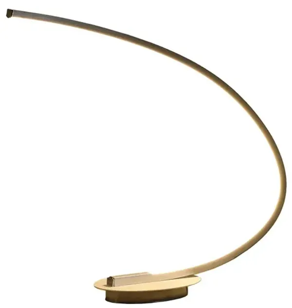 Streamdale 16-Inch Eli Brushed Nickel LED Arc Tube Table Lamp