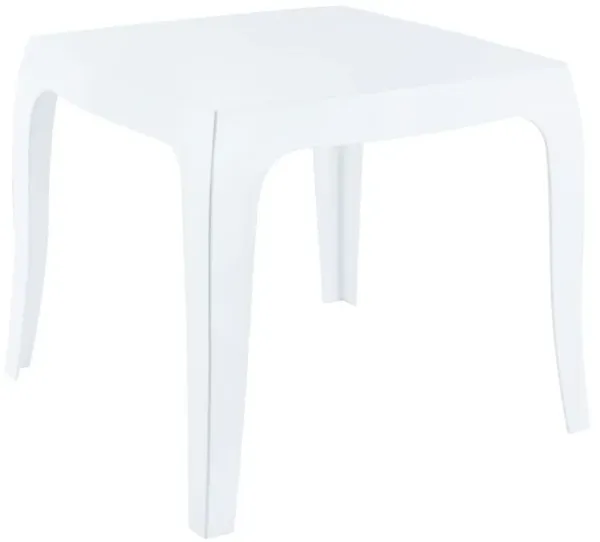 20" Black Transparent Stacking Square Outdoor Patio Side Table