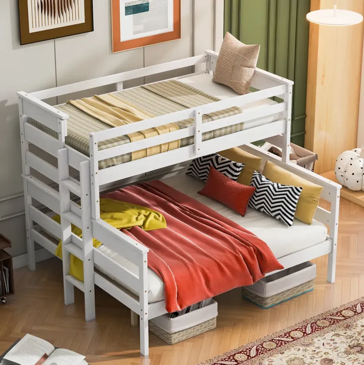 Merax Modern Bunk Bed with Ladder