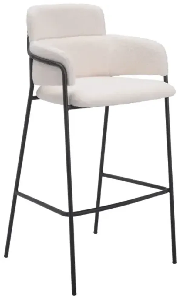 Marcel Barstool (Set of 2) Cream