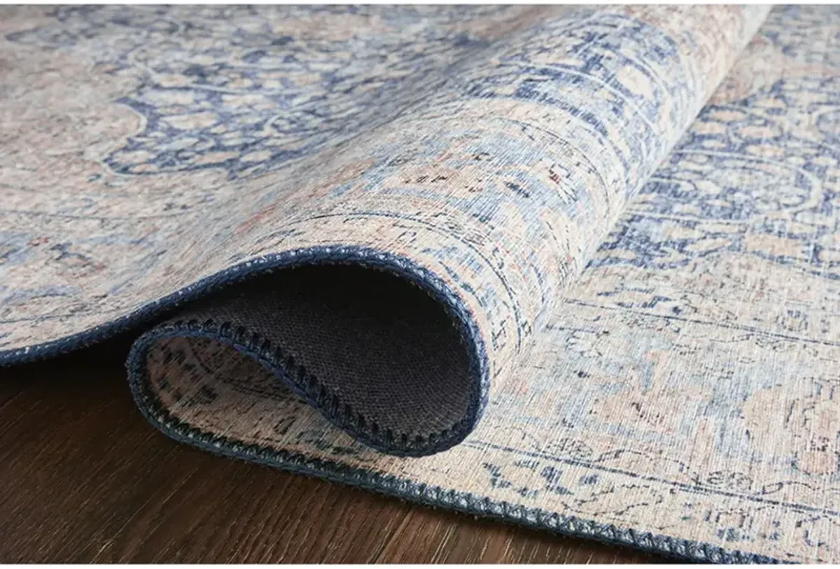 Layla LAY07 Blue/Tangerine 5' x 7'6" Rug