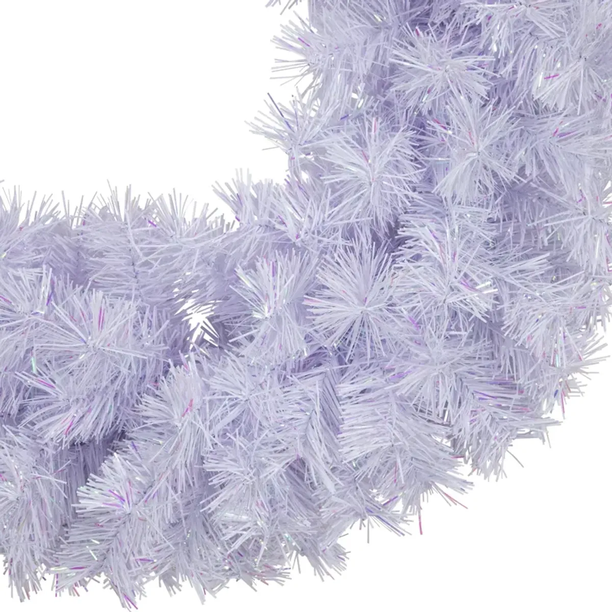 Icy White Iridescent Spruce Artificial Christmas Wreath  24-Inch  Unlit