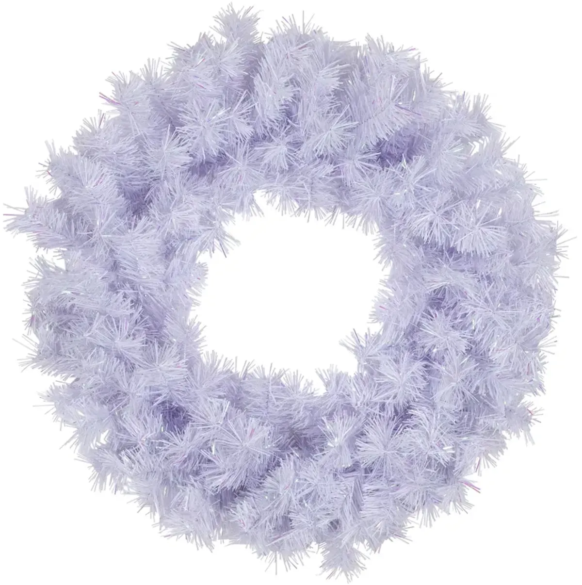 Icy White Iridescent Spruce Artificial Christmas Wreath  24-Inch  Unlit