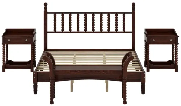 Merax  Modern Platform Bed with 2 Nightstands and 1 Bench Bedroom Sets