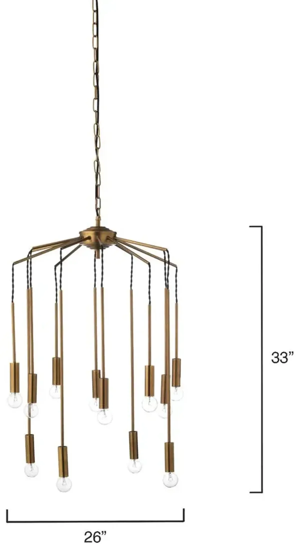 Cascade 12-Light Metal Chandelier