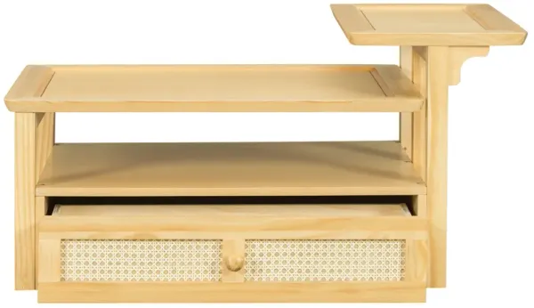 Merax Coffee Table with 1 Storage Shelf