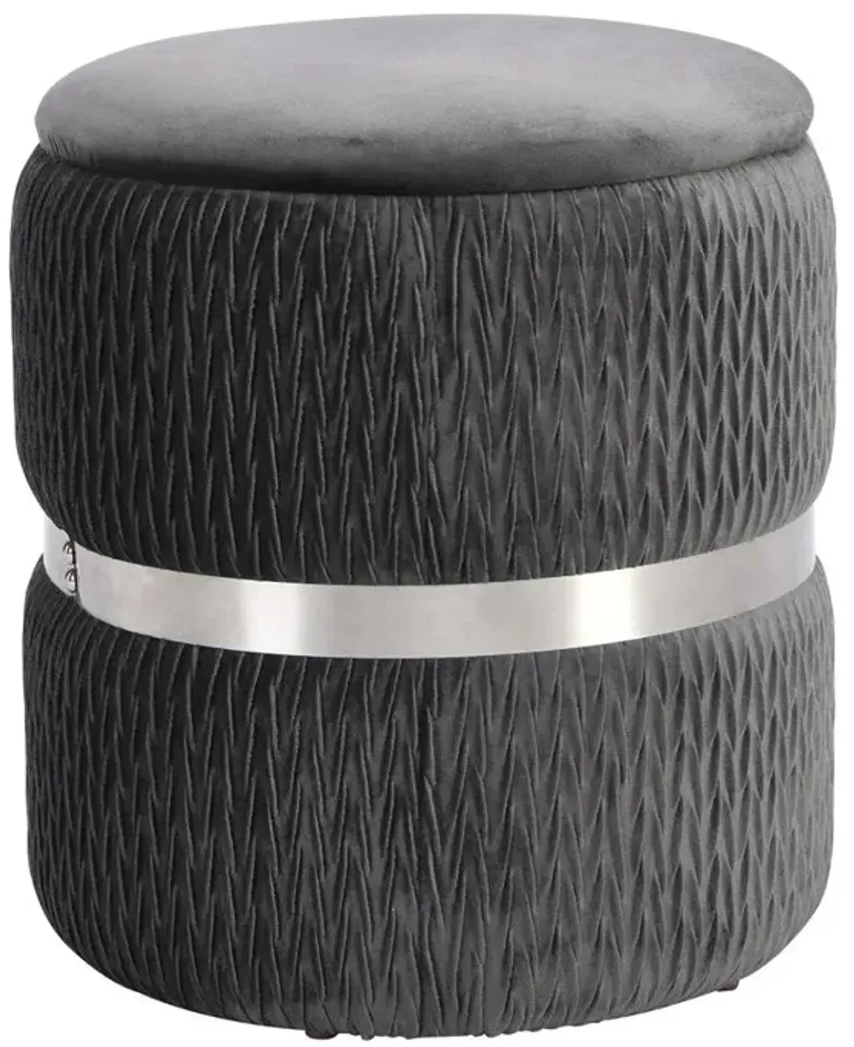 Techni Mobili Storage Ottoman, Grey