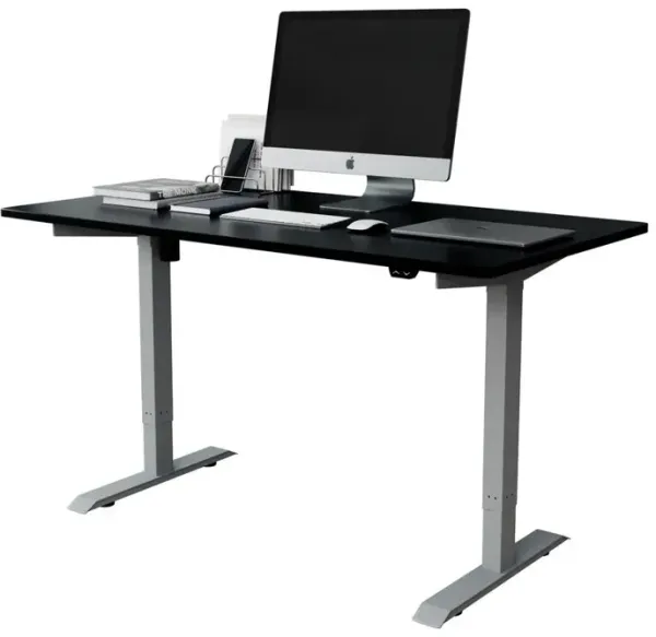 Techni Mobili Power Adjustable Sit to Stand Desk, Black