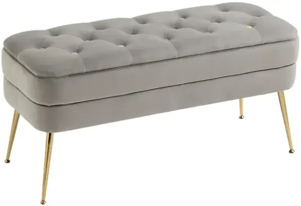 Multipurpose Fabric Storage Ottoman Bench