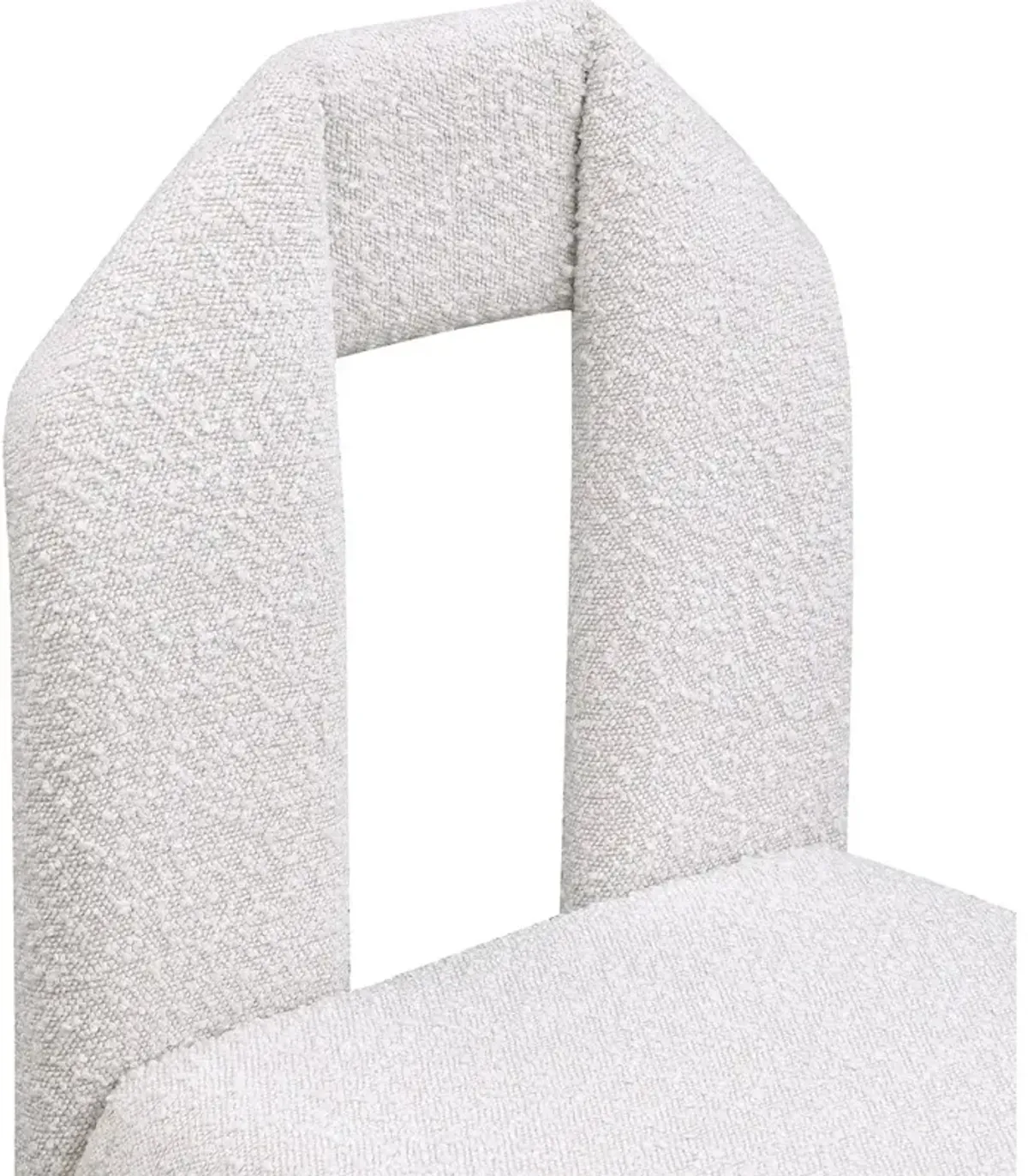 Meridian Furniture Bennett Cream Boucle Fabric Dining Chair, Set of 2