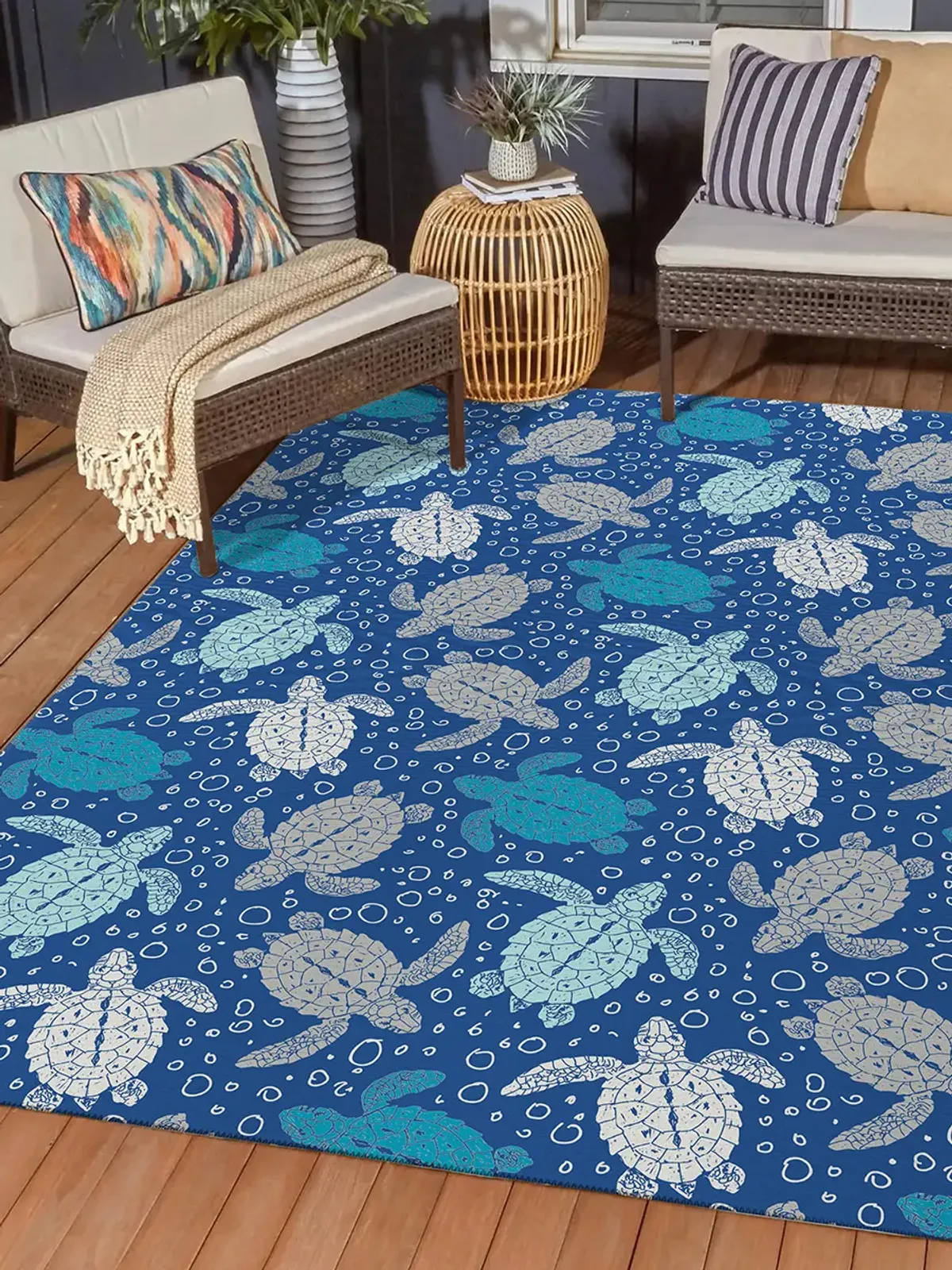 Seabreeze SZ13 Navy 5' x 7'6" Rug