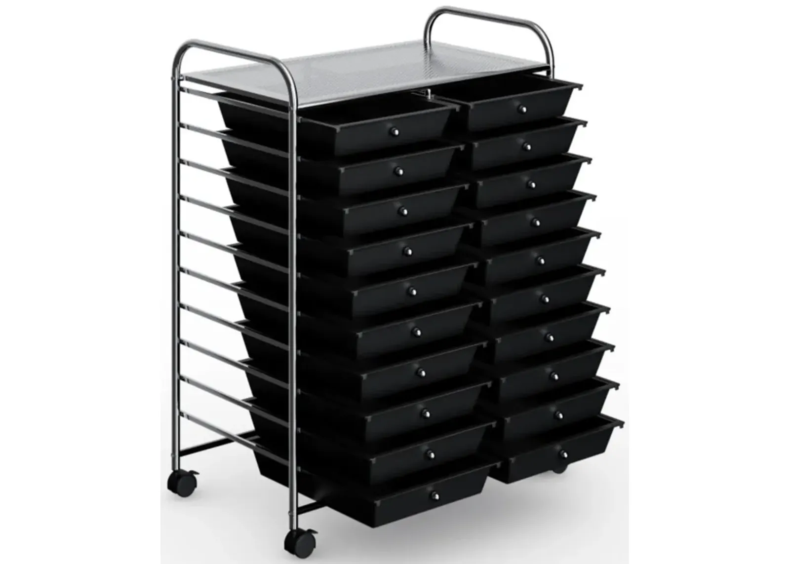 Hivvago 20 Drawers Rolling Storage Cart Studio Organizer