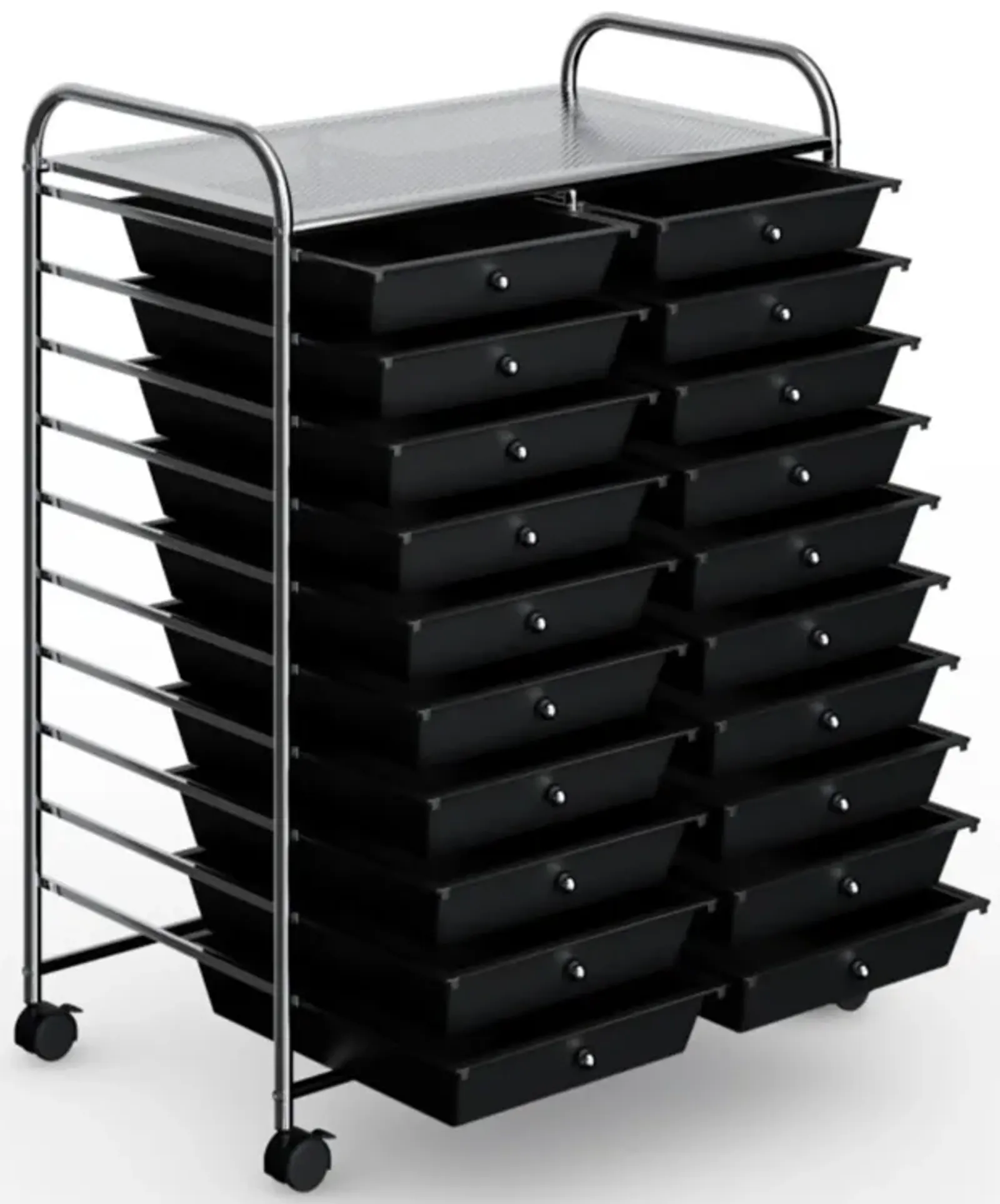 Hivvago 20 Drawers Rolling Storage Cart Studio Organizer