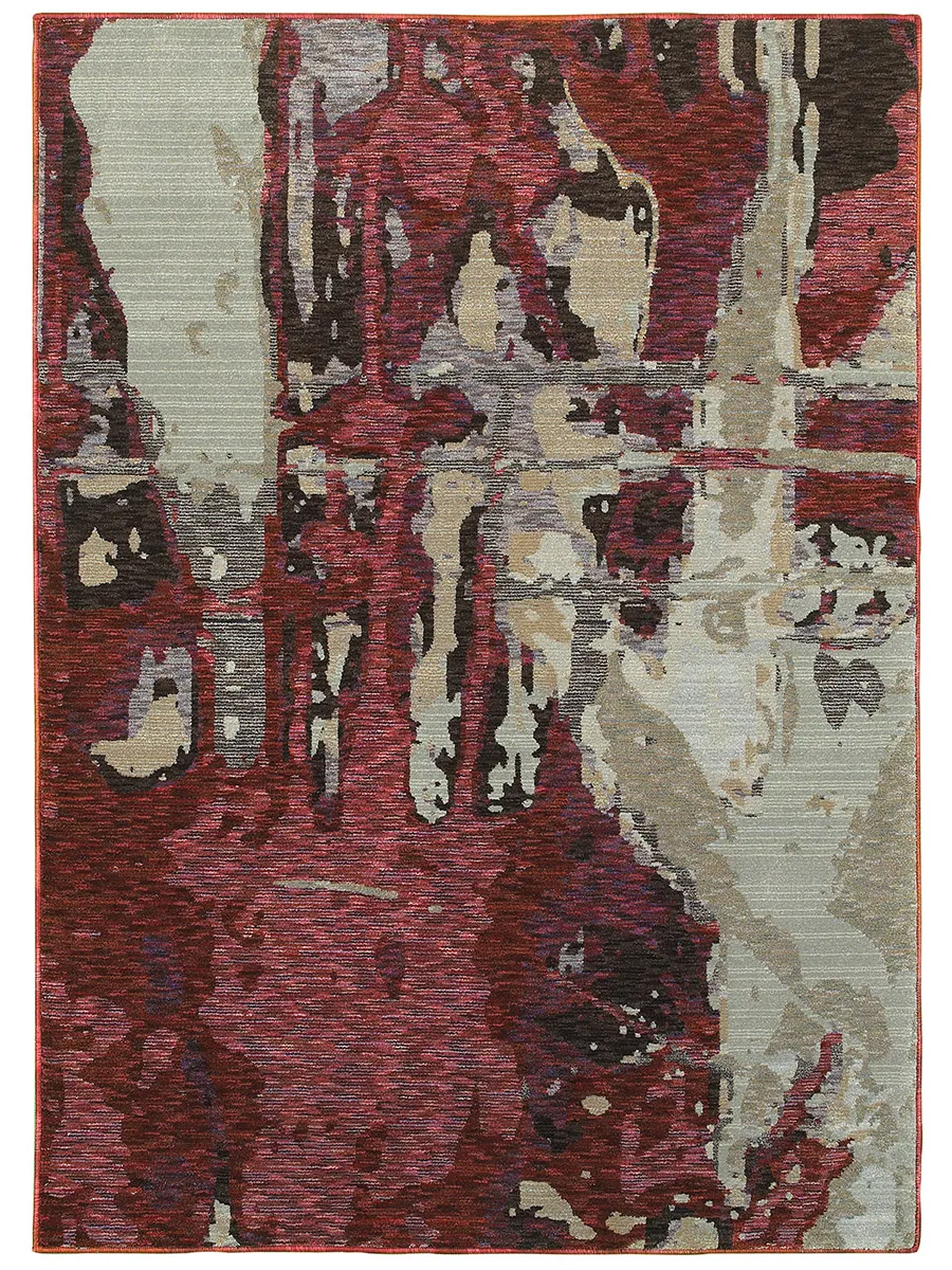 Evolution 6'7" x 9'6" Red Rug