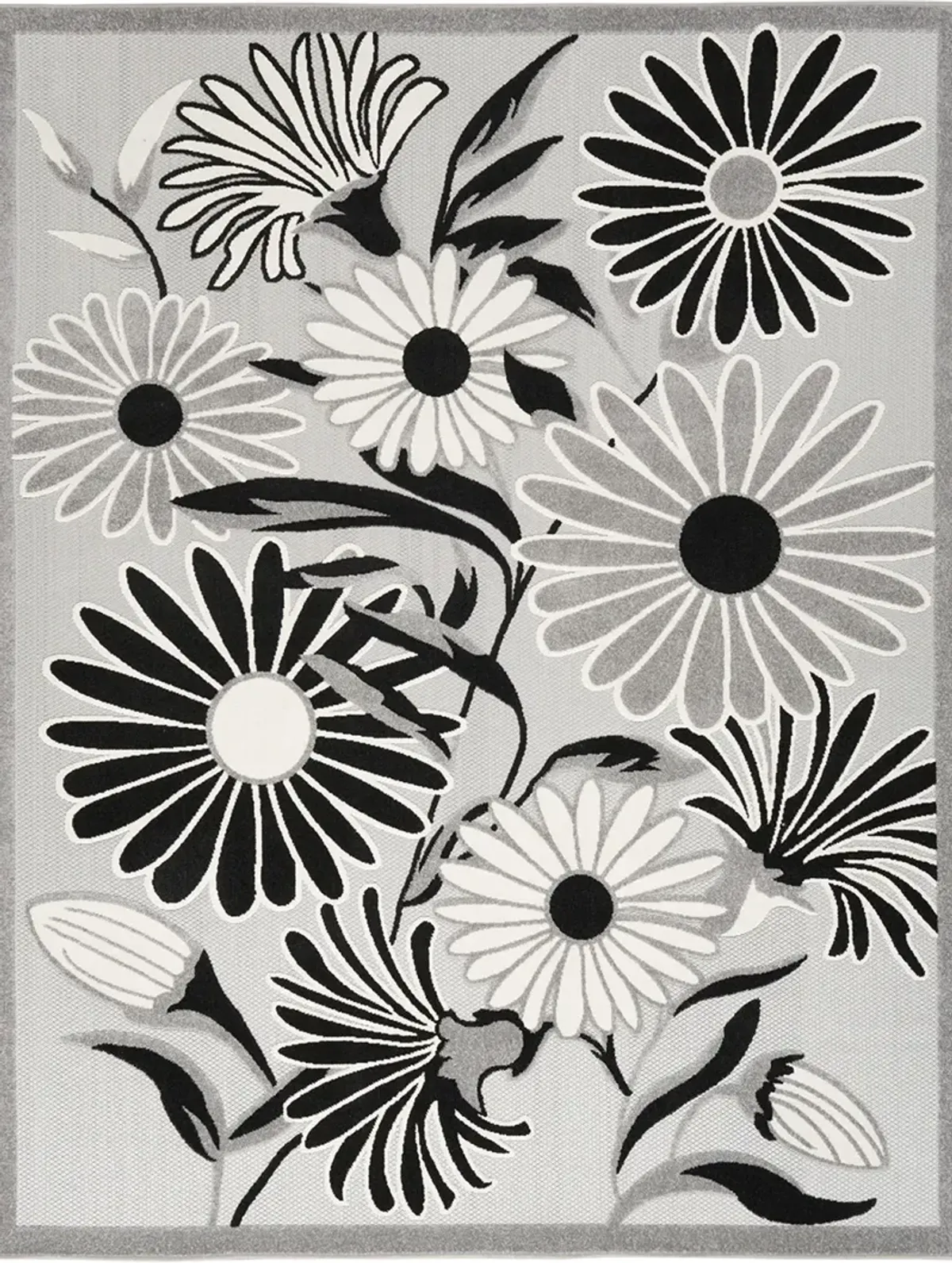 Aloha ALH33 Black/White 7'10" x 10'6" Rug