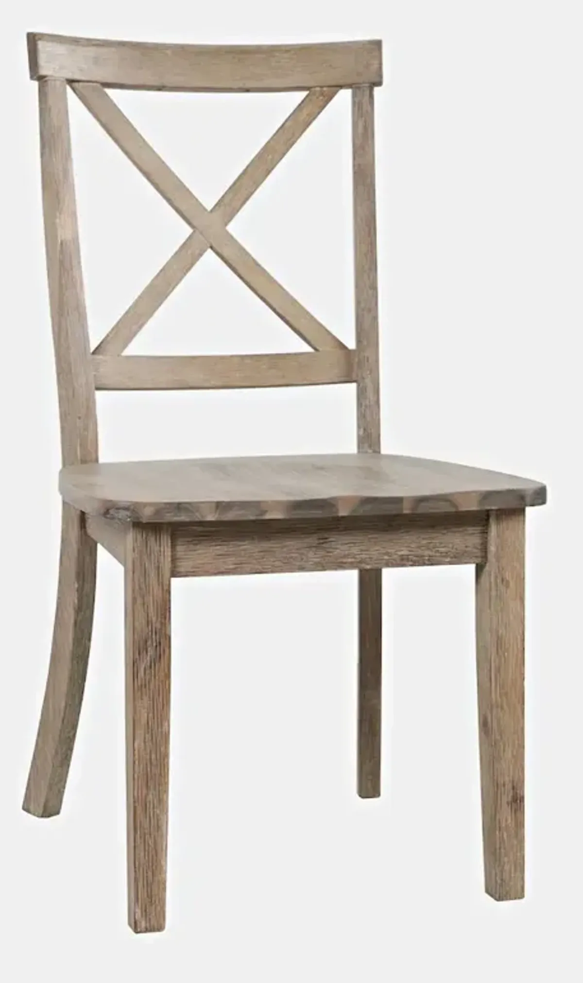 Jofran Eastern Tides Coastal Wire-Brushed Wood X-Back Acacia Dining Chair (Set of 2)