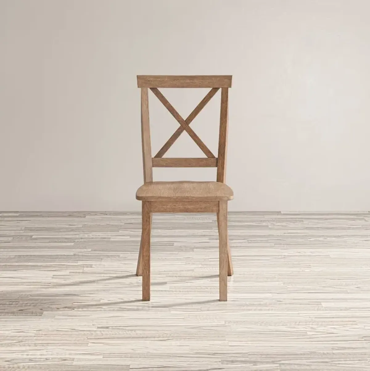 Jofran Eastern Tides Coastal Wire-Brushed Wood X-Back Acacia Dining Chair (Set of 2)