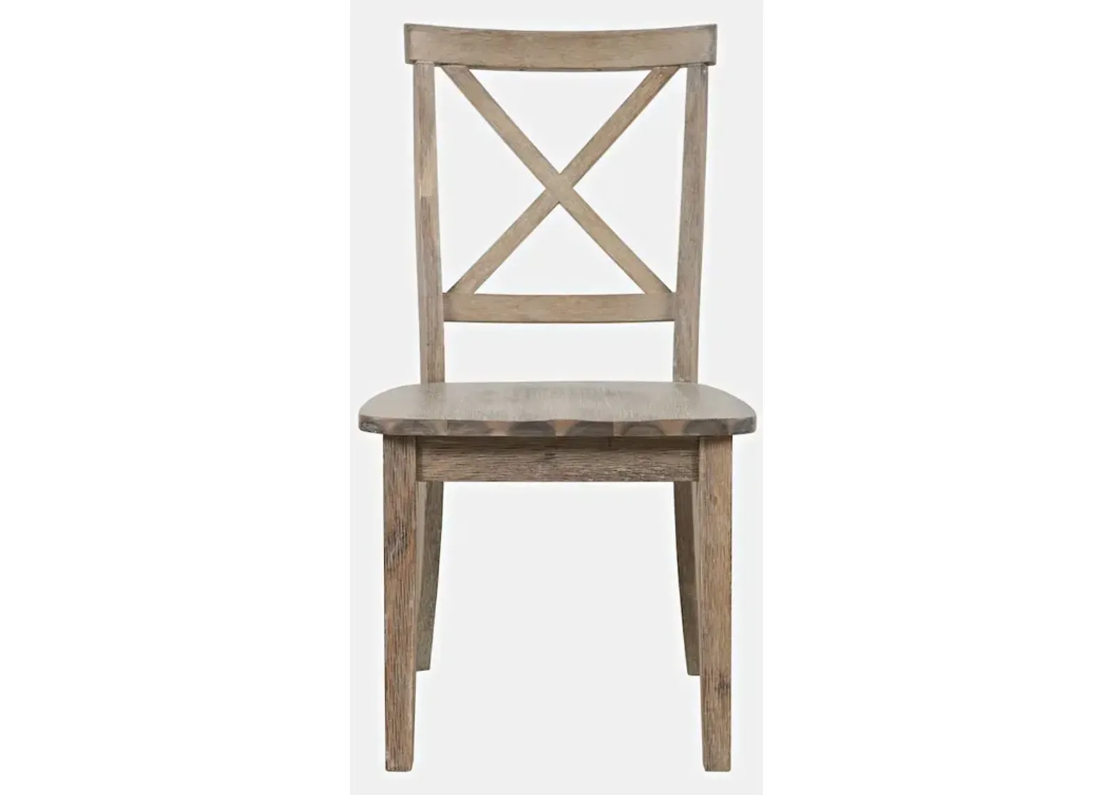 Jofran Eastern Tides Coastal Wire-Brushed Wood X-Back Acacia Dining Chair (Set of 2)