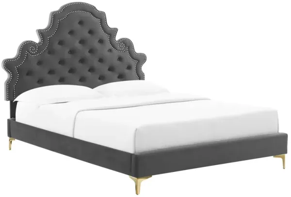 Modway - Gwyneth Tufted Performance Velvet King Platform Bed