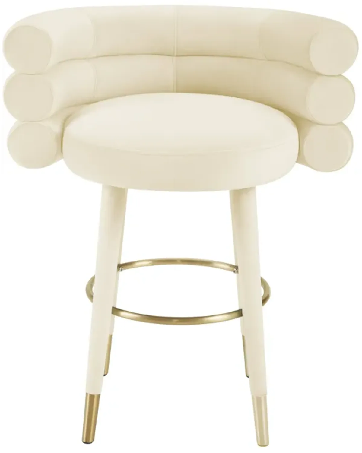 Betty Grey Velvet Counter Stool