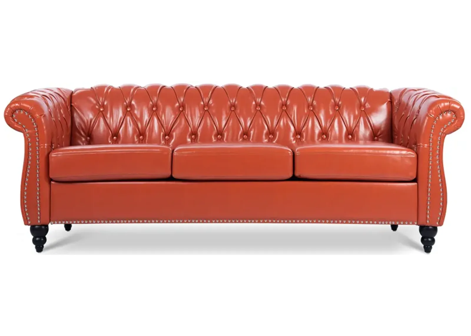 Rolled Arm Chesterfield 3 Seater Sofa