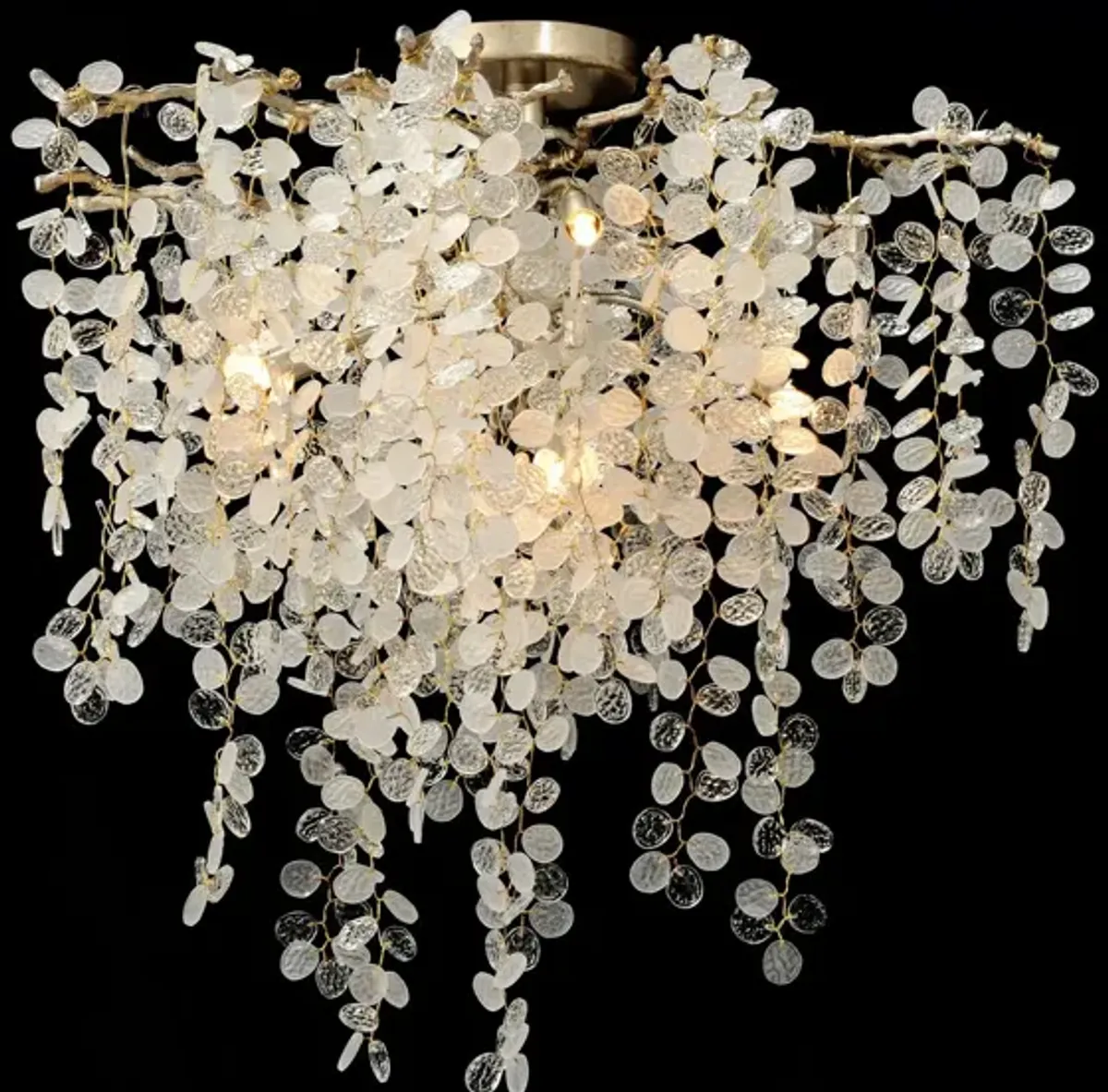 Shiro-Noda Five-Light Semi-Flush Chandelier