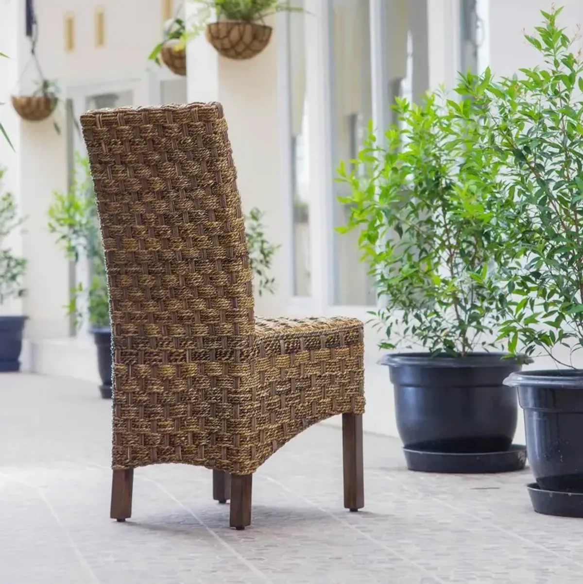 Manila Abaca/Rattan Wicker Dining Chair