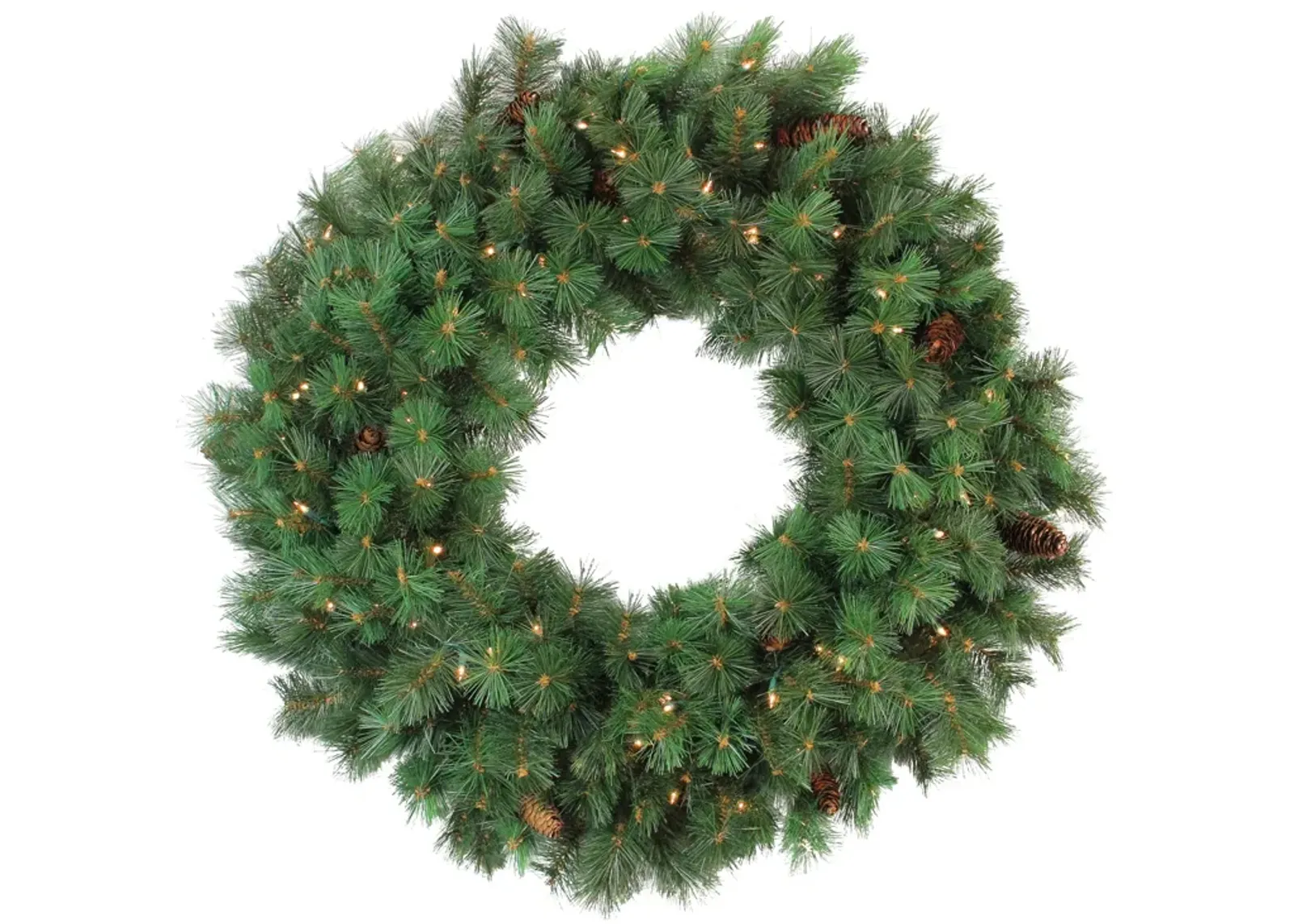 Pre-lit Royal Oregon Pine Artificial Christmas Wreath  36 inch  Clear Lights