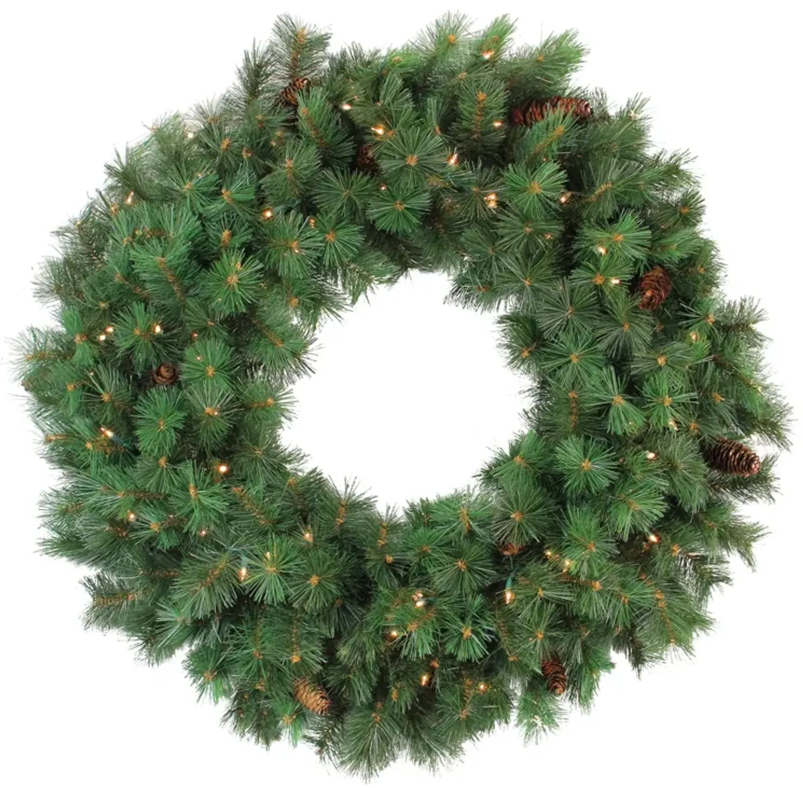 Pre-lit Royal Oregon Pine Artificial Christmas Wreath  36 inch  Clear Lights