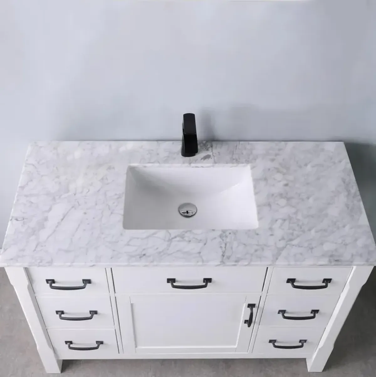 Altair 48 Single Bathroom Vanity Set in White without Mirror