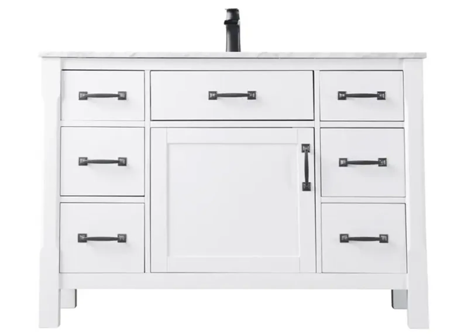 Altair 48 Single Bathroom Vanity Set in White without Mirror