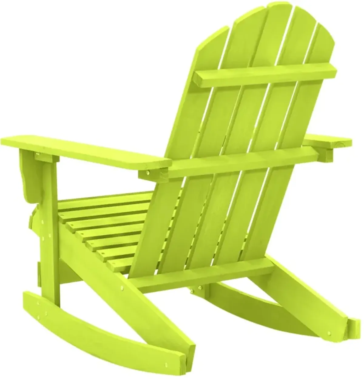 vidaXL Outdoor Patio Adirondack Rocking Chair - Solid Fir Wood - Weather Resistant - Ergonomically Designed for Comfort - Easy Assembly - Green