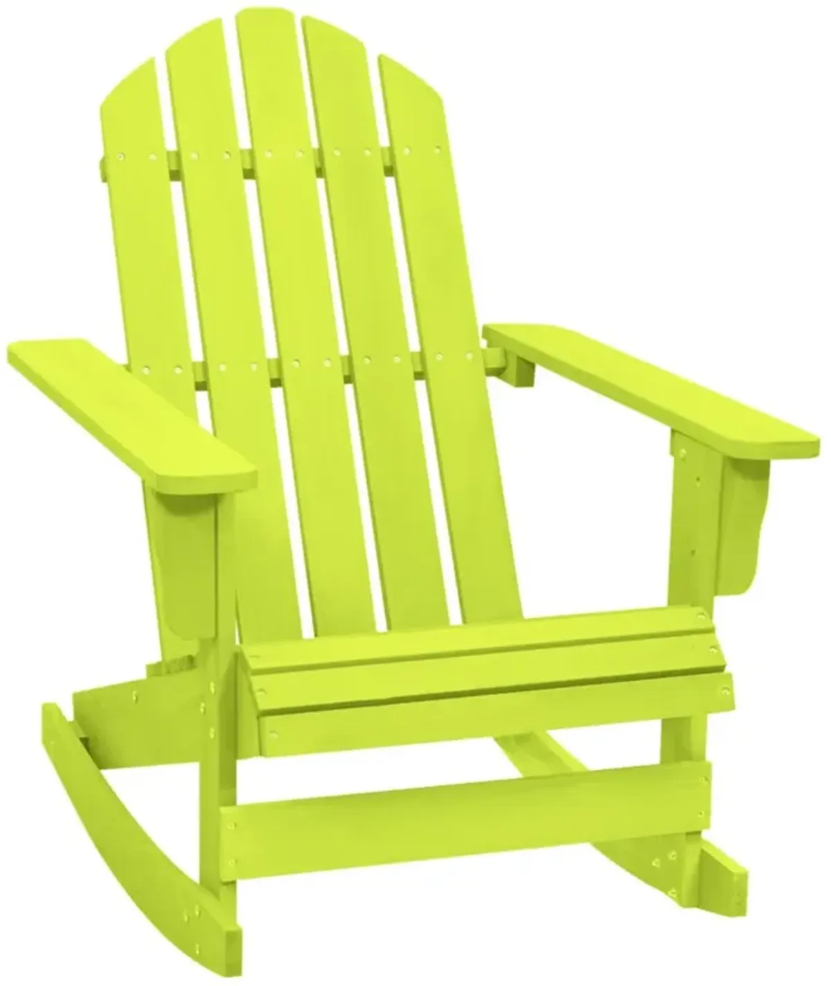 vidaXL Outdoor Patio Adirondack Rocking Chair - Solid Fir Wood - Weather Resistant - Ergonomically Designed for Comfort - Easy Assembly - Green