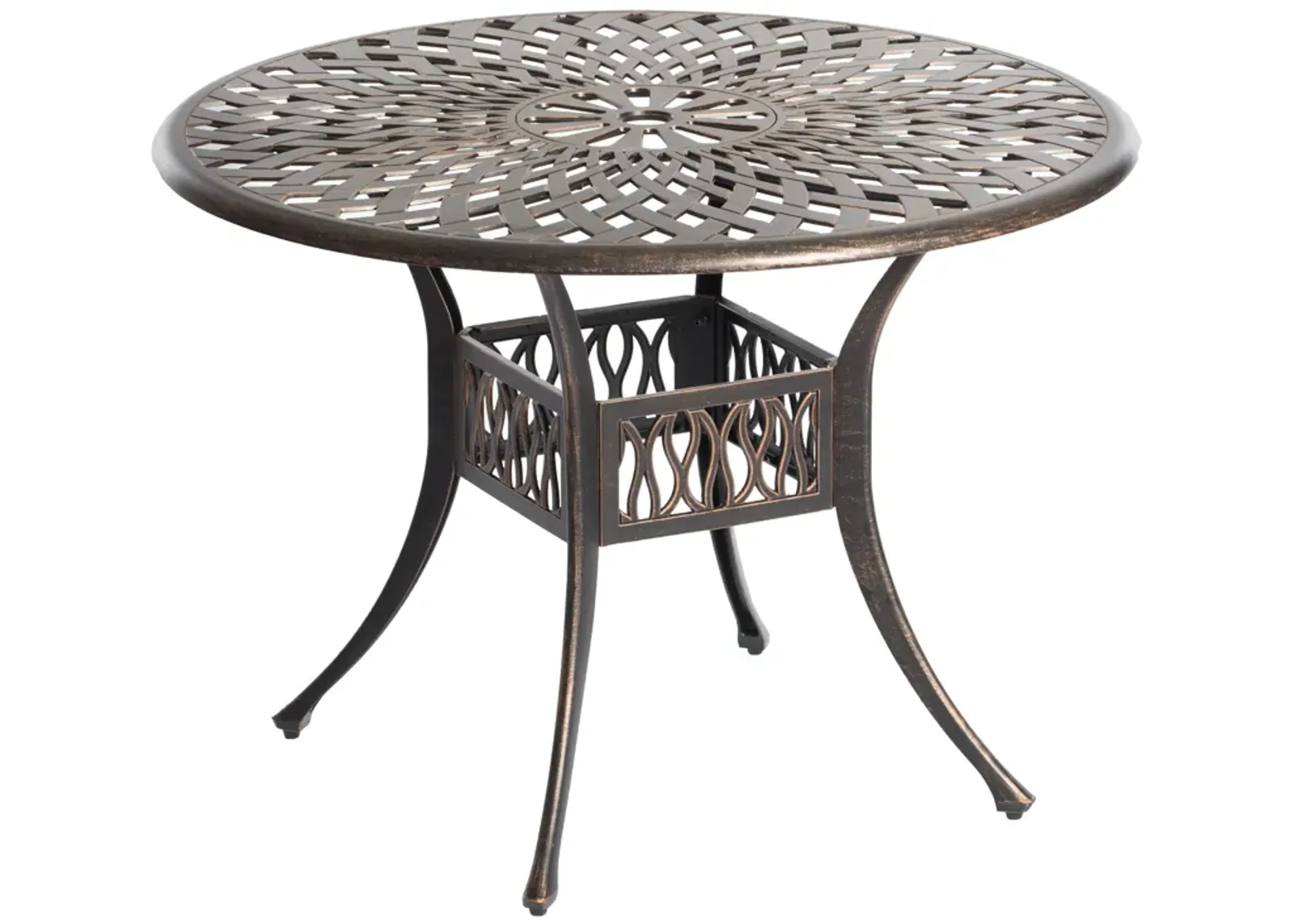 Indoor and Outdoor Bronze Dinning Table Bistro Patio Cast Aluminum.